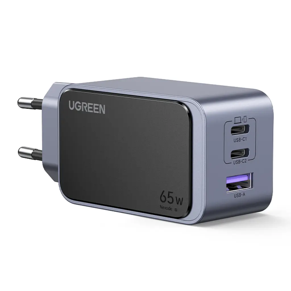 Мережевий зарядний пристрій UGREEN X553 до 65 Вт 2 USB-C + USB-A PD 3.0 QC 4.0+ PPS (35042)