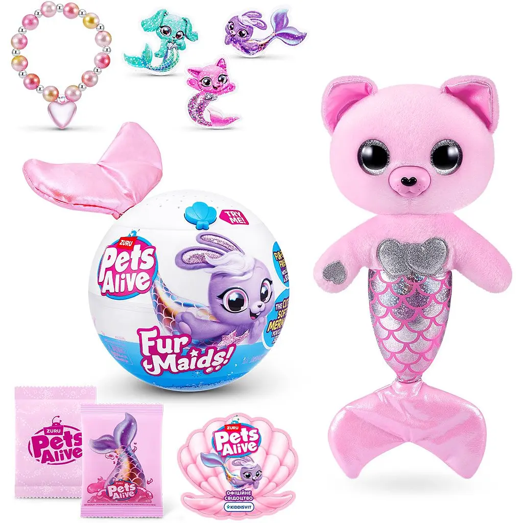 Интерактивный игровой набор Pets & Robo Alive серии "Furmaids" S1 Котенок Пурл (9555A) - фото 6