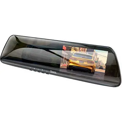 Відеореєстратор HOCO DV4 4.5-inch rearview mirror driving recorder dual-channel Black (6942007616782) - фото 3