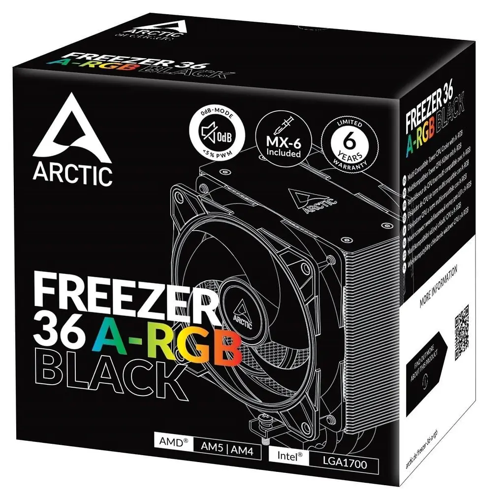 Кулер для процесора Arctic Freezer 36 ARGB Black (ACFRE00124A) - фото 7