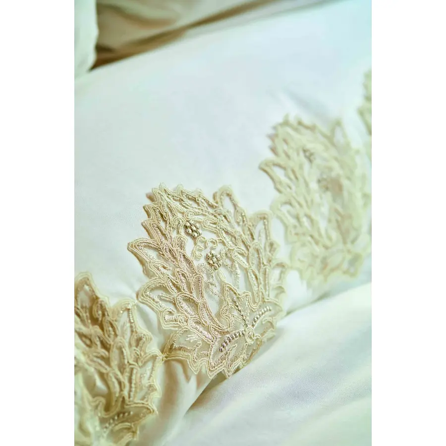 Комплект постільної білизни Karaca Home Daniella Євро Золотий 000165299 - фото 3