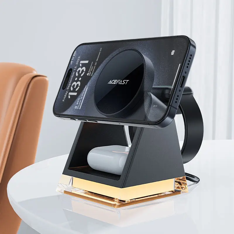 Зарядний пристрій Wireless QI 3in1 15W E17 Acefast - фото 6