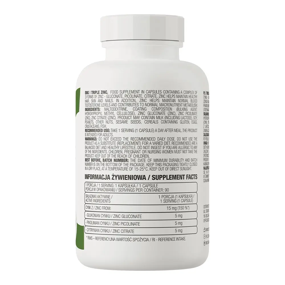 Мінерал OstroVit Triple Zinc 90 капсул - фото 3