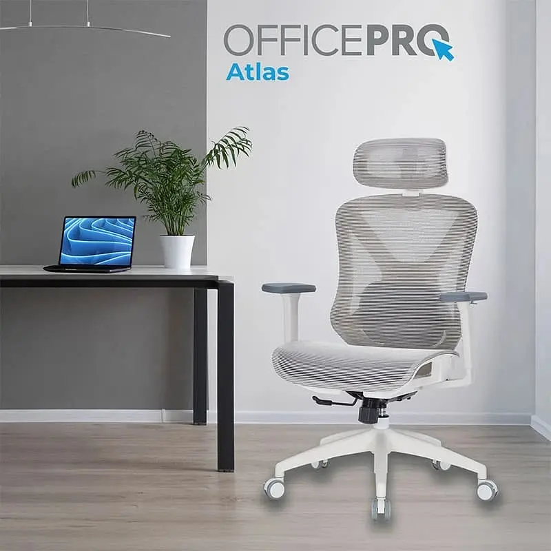 Кресло офисное Officepro Atlas OC630-W-LG-LG White/Light Gray (OC630-W-LG-LG) - фото 16