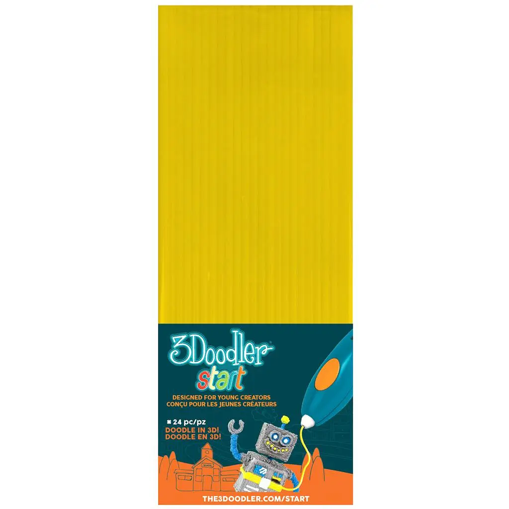 Стрижні для 3D-ручки 3Doodler Start 24 шт жовтий (3DS-ECO04-YELLOW-24) - фото 2