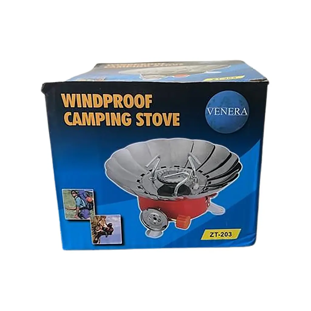 Портативний газовий пальник з вітрозахисним екраном 2.8 кВт VENERA 88351 - фото 5