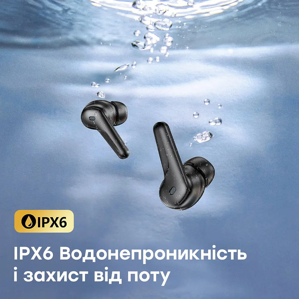 Бездротові навушники Choetech BH-T17 Black TWS, Bluetooth 5.4, ANC+ENC (43-00136) - фото 10
