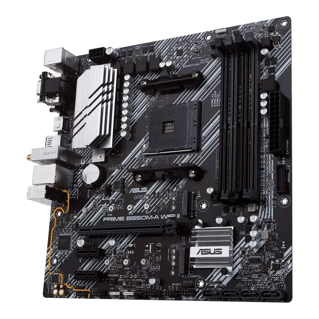 Материнська плата ASUS PRIME B550M-A WIFI II (PRIME B550M-A WI-FI II) (Socket AM4, AMD B550, Micro-ATX) - фото 3