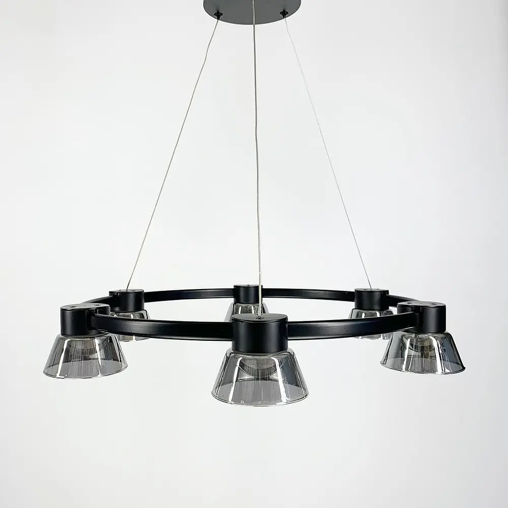 Подвесная люстра в форме кольца из серии Hildfrid Line.F Диаметр 80см - фото 5