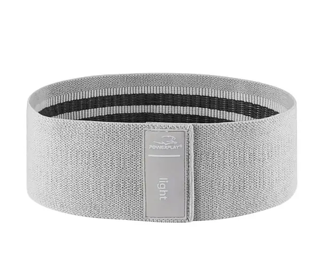 Тканева гумка для фітнесу та спорту PowerPlay 4111 Hip Band S Heavy Сіра (d_64cm) (PP_4111_Grey_S)