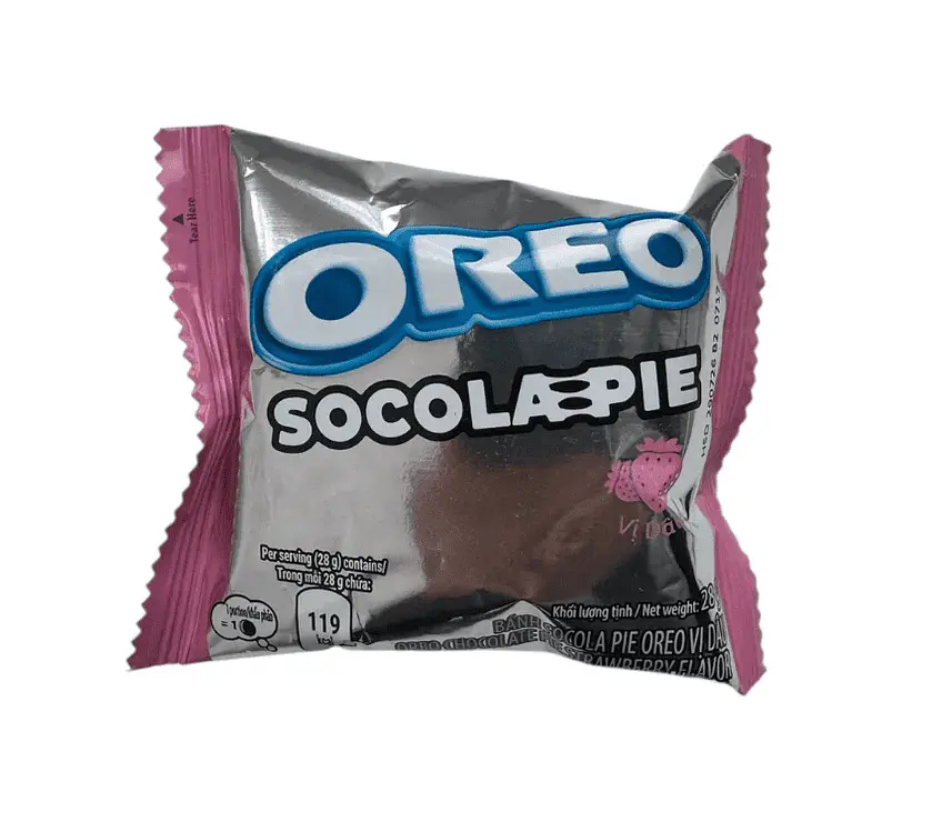Шоколадні тістечка Oreo Socola Pie BabyMonster Chocolate Strawberry Cream 168г - фото 5