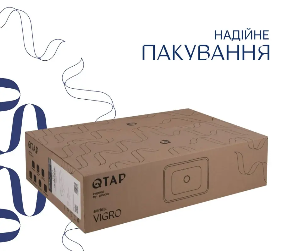 Раковина накладна Qtap Virgo N 560х380х130 мм, White, прямокутна, без донного клапана QT18116308W - фото 4