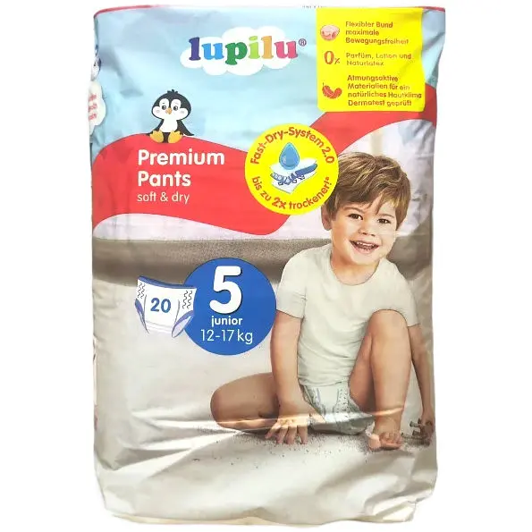 Підгузки-трусики Lupilu Premium soft & dry 5 12-17кг 20шт