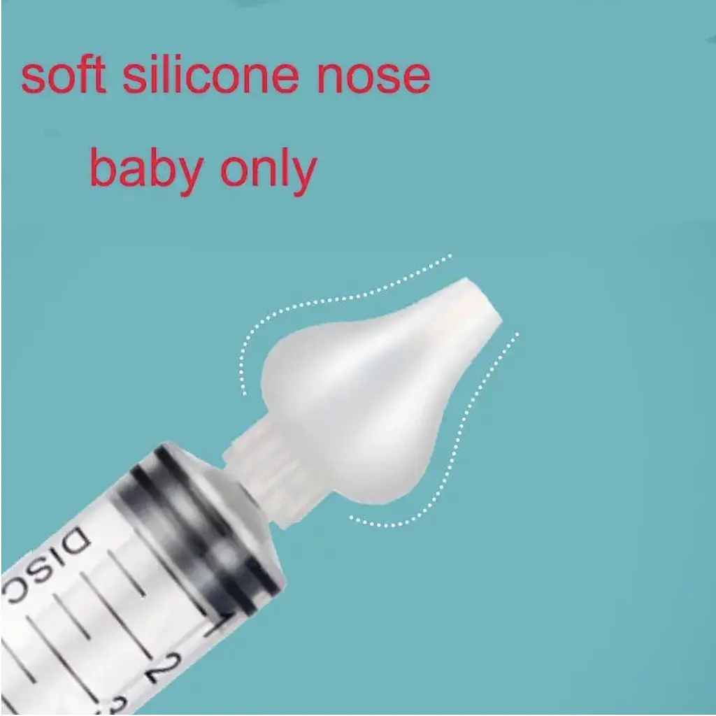 Аспиратор назальный прозрачный безопасный - очищение и промывка детского носа - набор из 2 шт. - фото 4