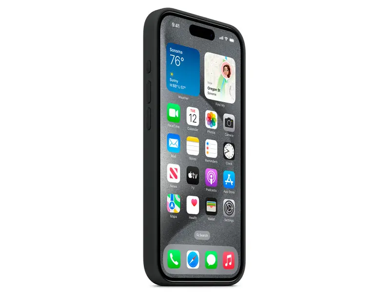 Чохол для смартфона Apple iPhone 15 Pro Silicone Case with MagSafe - Black (MT1A3) - фото 5