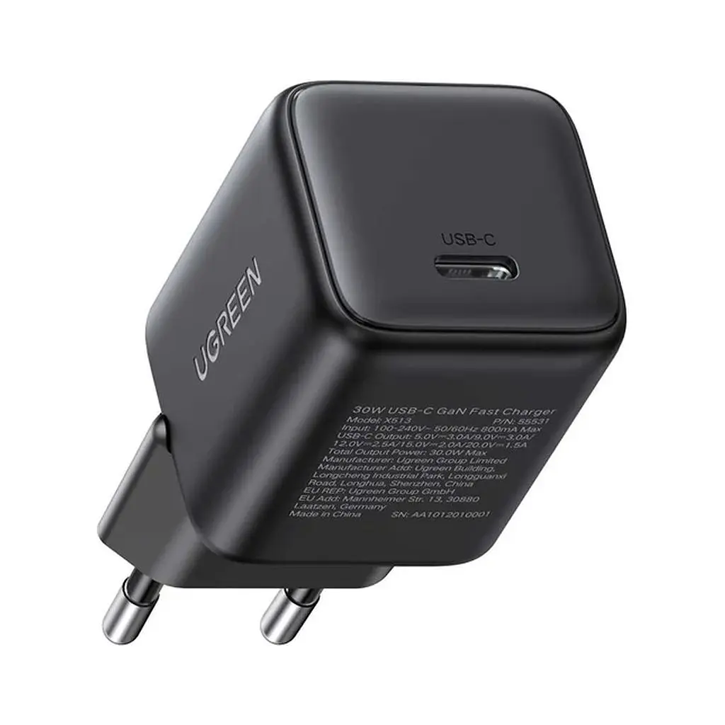 Зарядний пристрій Ugreen USB-C PD30W GaN (55531)