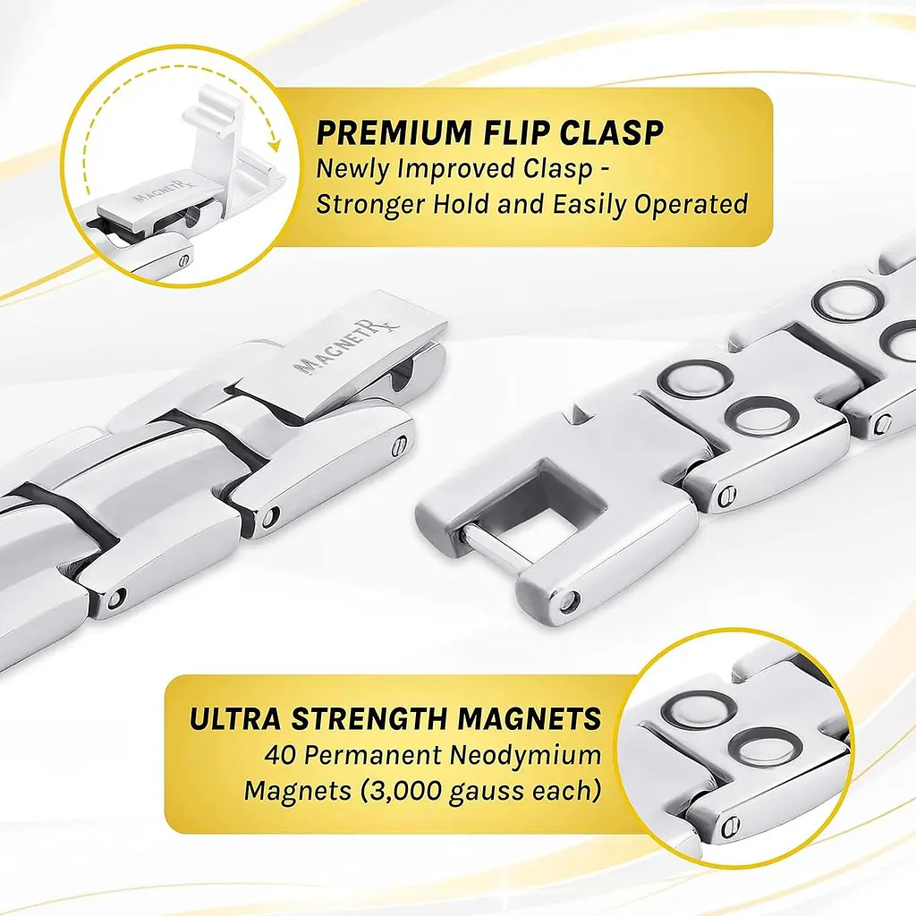 Магнітний браслет MagnetRX® для жінок Ultra Strength - Ефективні титанові магнітні браслети для жінок - Регульована довжина - фото 4