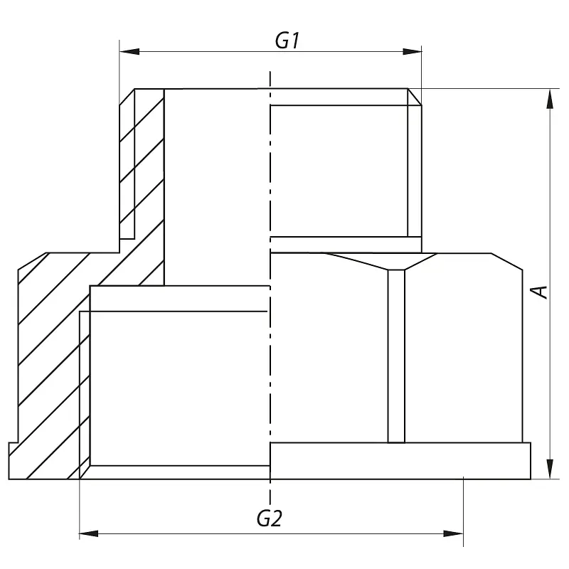 Перехідник (конектор) Koer 1 "x2" Kf.A1020 KF0057 - фото 2
