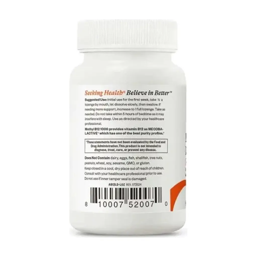 Витаминно-минеральный комплекс Seeking Health Витамин B12, 1000 мкг, Methyl B12, 60 леденцов (SKH-52007) - фото 4