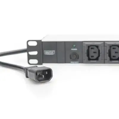 Силовий блок 19 1U w/PDU 10xC13, 10A, 250V, вилка C14 Digitus (DN-95404) - фото 6