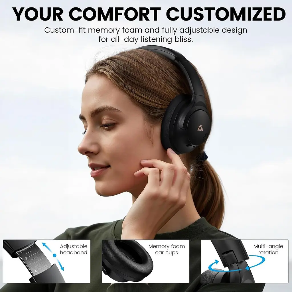 Bluetooth навушники 1Mii AI Y8+ з ANC, LDAC і автономністю до 100 годин - фото 3