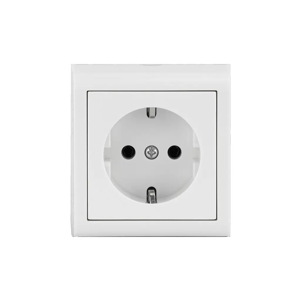 Розетка Ovivo Electric Nivo, одинарна з заземленням, накладна, біла - фото 2