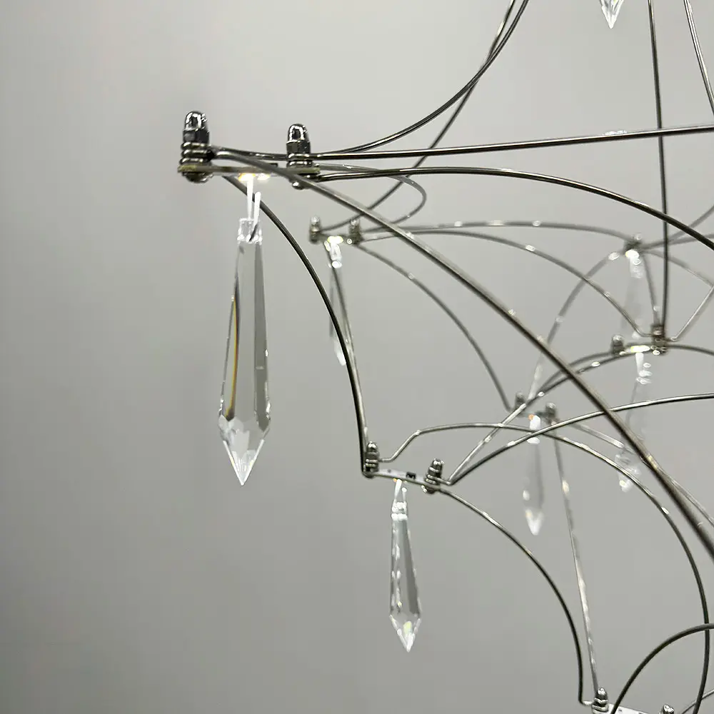 Дизайнерская невесомая люстра MIRA C d60 см Line.F MJ 158-600 CH - фото 3