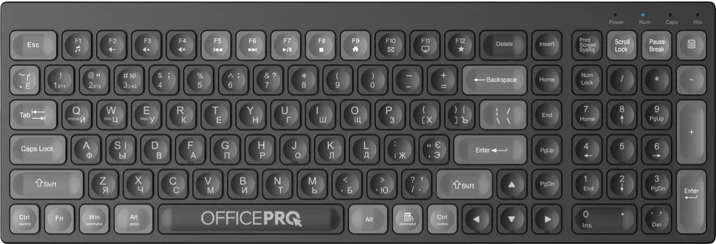 Клавіатура бездротова OfficePro SK985B Black - фото 3