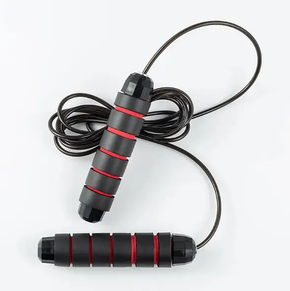 Скакалка швидкісна PowerPlay 4210 Power Weighted Jump Rope Чорна 2,7 м (PP_4210_Black/Red) - фото 5