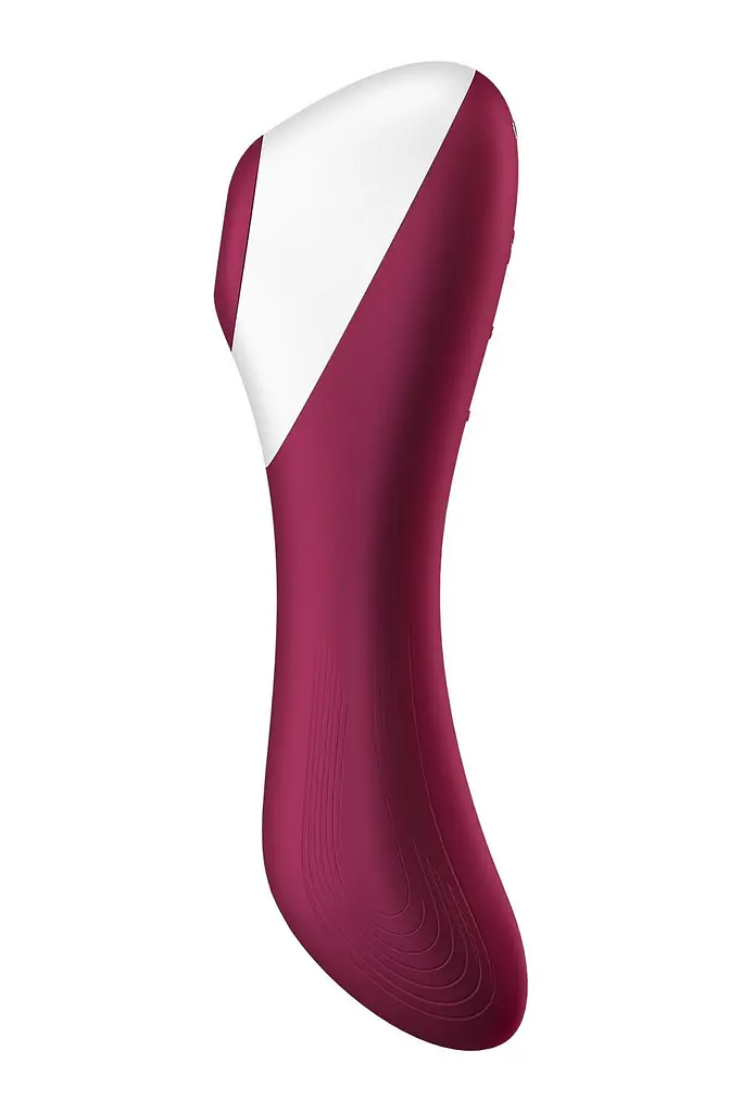 Стимулятор Satisfyer Dual Crush Вакуумний кліторальний двосторонній, 17.5х3.8 см бордовий - фото 3