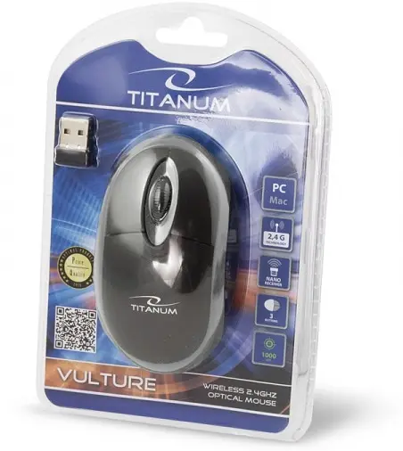 Миша Esperanza Titanum TM116E Vulture Wireless black grey - фото 3
