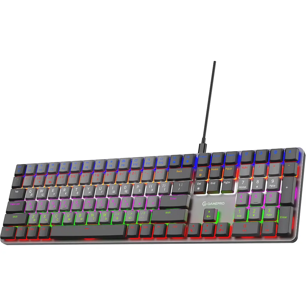 Клавиатура GamePro Red Swich Low Profile USB Dark Gray проводная (MK145R) - фото 2