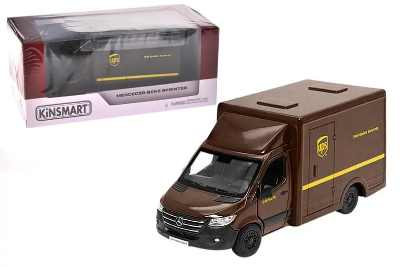 Іграшковий мікроавтобус металевий Mercedes-Benz Sprinter UPS Edition 1:48 Kinsmart KT5476W