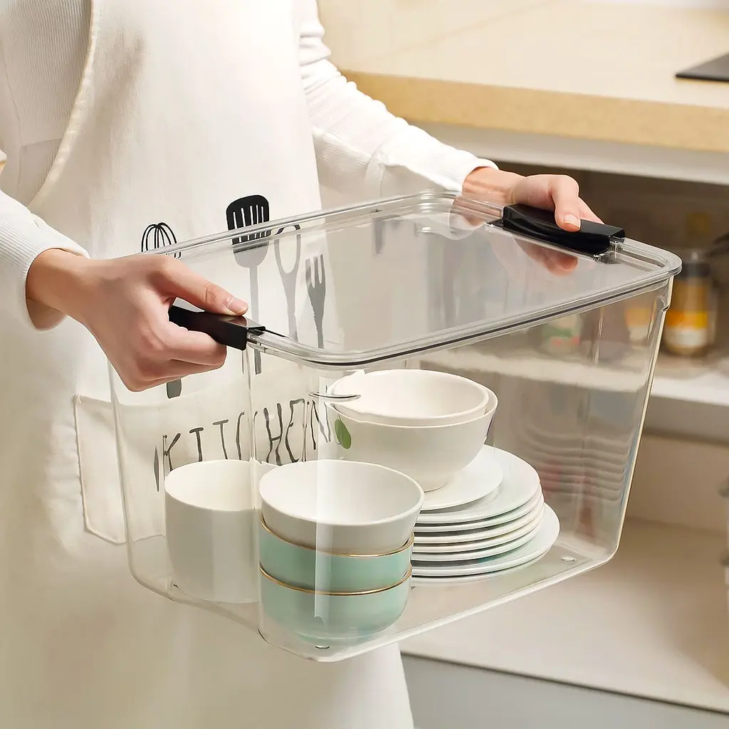 Ящик з кришкою МВМ My Home System 38.5х27х15.5 см прозорий (FH-35 L T) - фото 5