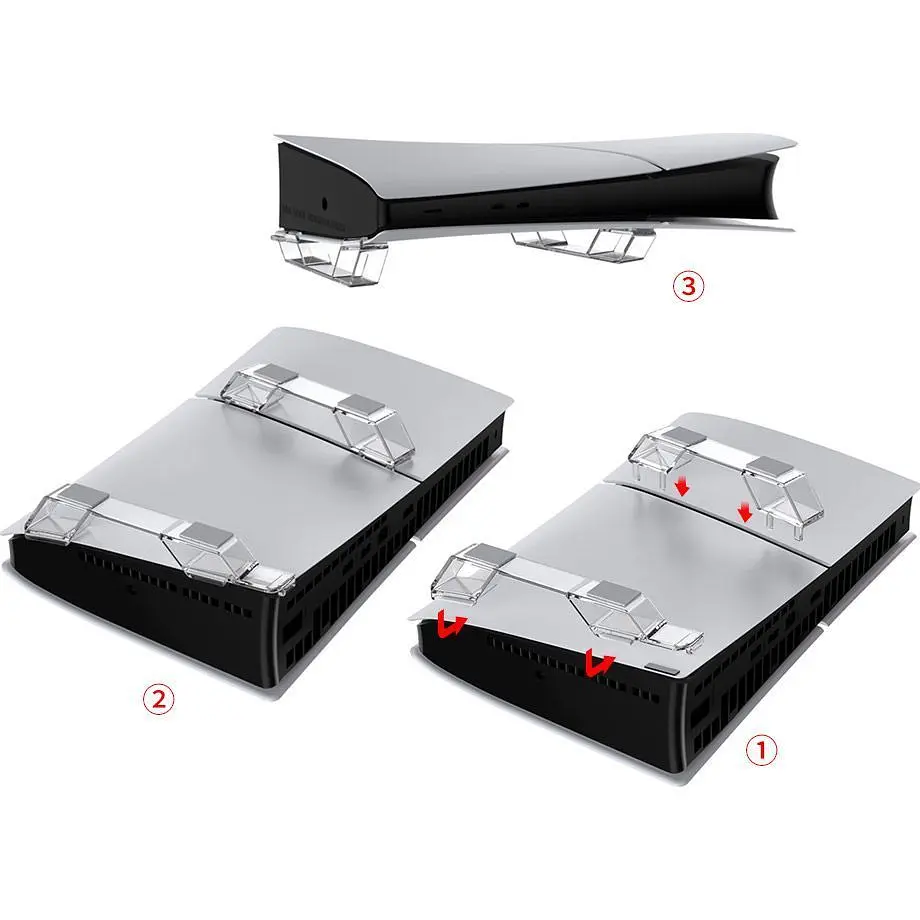 Підставка для консолі Dobe TP5-3582 для PS5 Slim/PS5 Slim Digital Transparent [165283] - фото 2