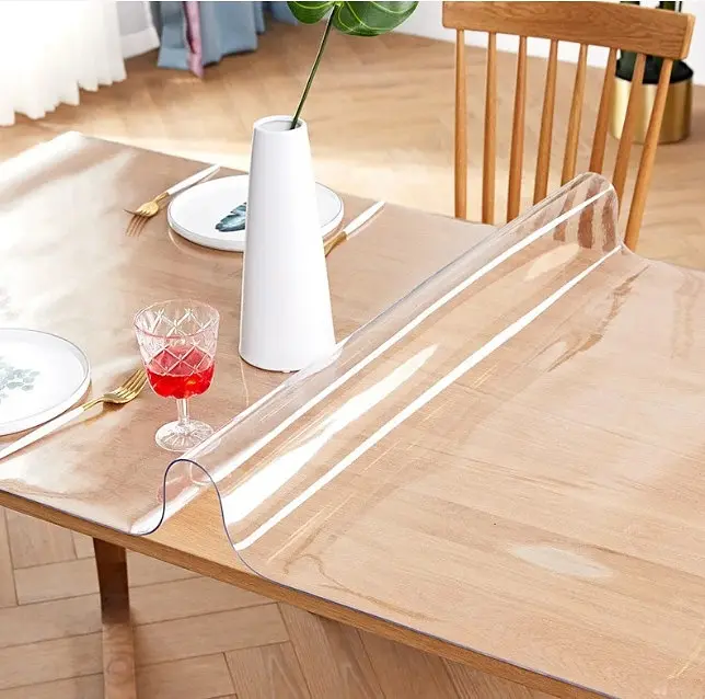 Мягкое стекло Прозрачная силиконовая скатерть на стол Soft Glass Защита для мебели 3.5х1.0 м Толщина 1.5мм - фото 10