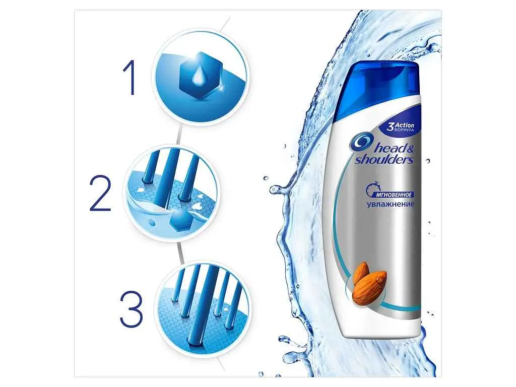 Шампунь HEAD & SHOULDERS 400мл Проти лупи Зволожуючий догляд - фото 2