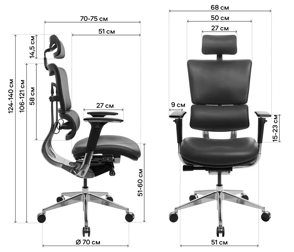 Офісне крісло GT Racer X-807 Leather (P-02), чорне (X-807 Leather Black (P-02)) - фото 2