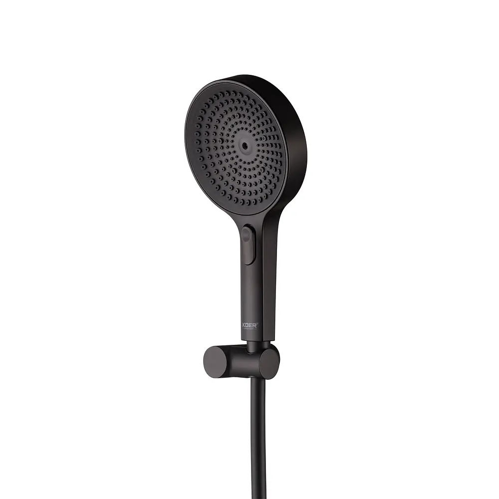 Душевая система скрытого монтажа Koer KB-66029-05 3 функции Black KR5492, Черный матовый - фото 5