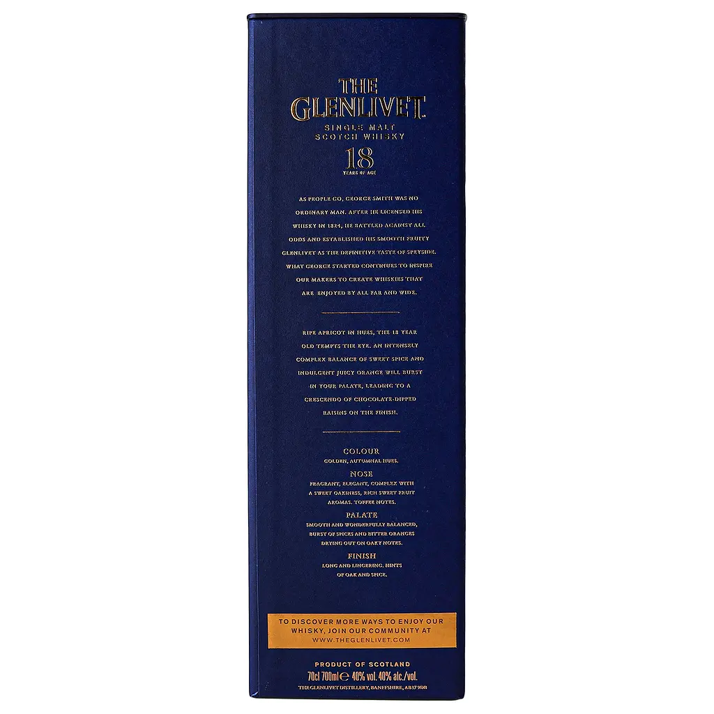 Виски The Glenlivet 18 лет, 40%, 0,7 л - фото 4