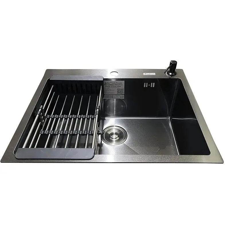 Кухонна мийка Romzha Arta U-550S Max BL - фото 3