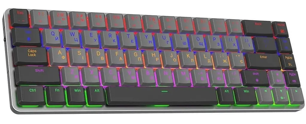 Клавіатура GamePro MK122R Red Switch Low Profile Wireless Dark Gray (MK122R) - фото 2