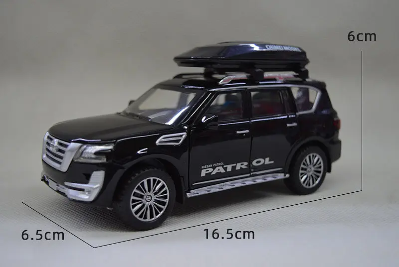 Колекційна металева модель автомобіля АвтоЕксперт Nissan Patrol з багажником на даху, інерцією, світлом та звуком 1:32 - фото 6