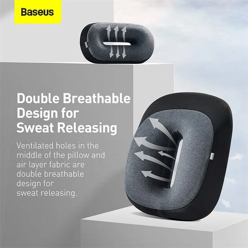 Подушка на підголовник Baseus для шиї з пам'яттю / Floating Car Headrest 1 шт (CRTZ01-B01) - фото 9