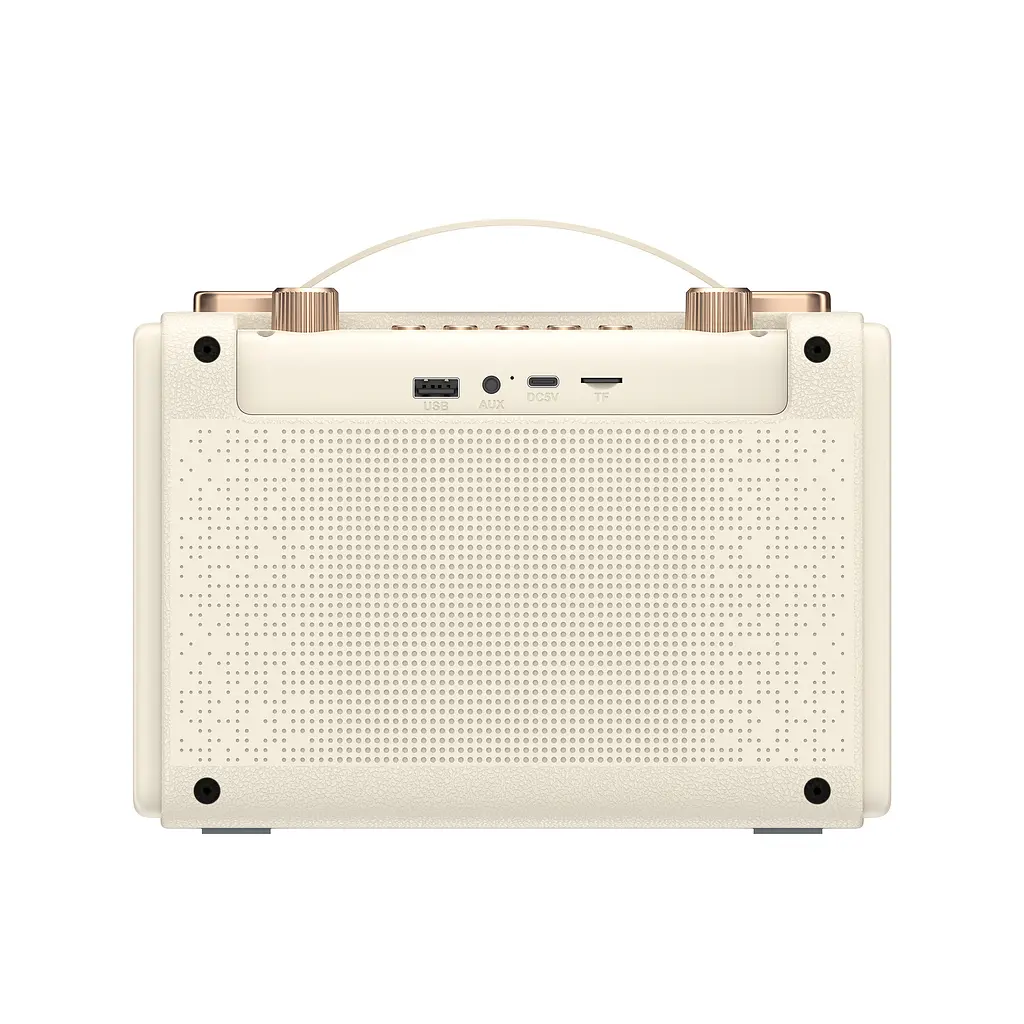 Портативна ретро колонка караоке HAVIT SK823BT 16W RGB Beige HAVIT (28308-000) - фото 3