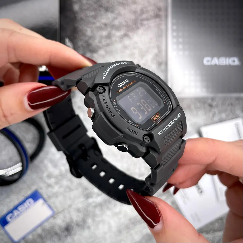 Чоловічий годинник Casio W-219H-8B Темно-синій ( AT1141-0058 ) - фото 8