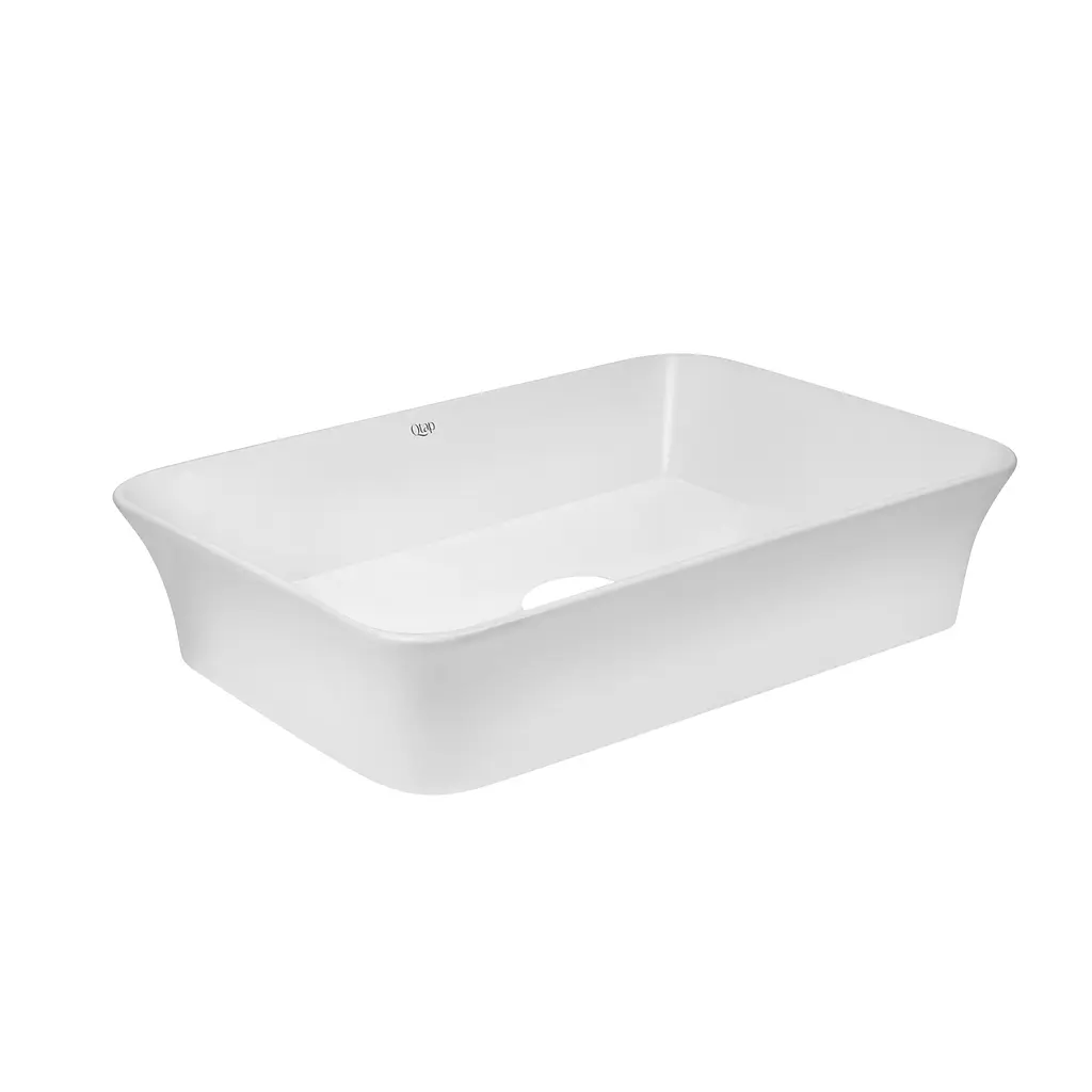 Умивальник накладна Qtap Virgo N прямокутна без донного клапана White QT18116308W, Білий - фото 4