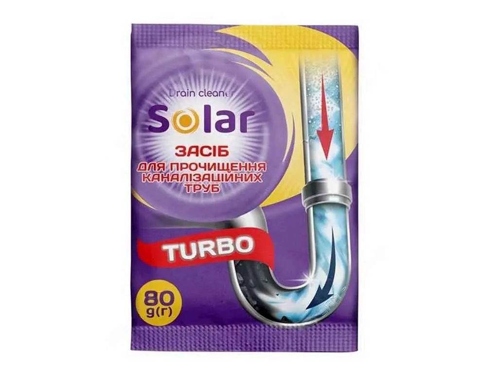 Засіб для чищення труб SOLAR гранули 80г