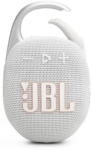 Колонка портативна 1.0 JBL Clip 5 White, 7B, Bluetooth, живлення від акумулятора, IP67 водонепроникна - фото 2