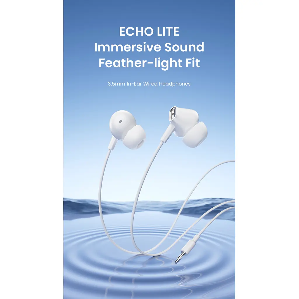 Навушники Vention Echo Lite 3.5mm In-Ear Wired White (GBAWAV) - фото 3